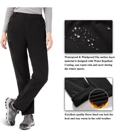 WULFUL Women's Waterproof Windproof Ski Snow Pants - Black, Medium - Buy Online on GoSupps.com