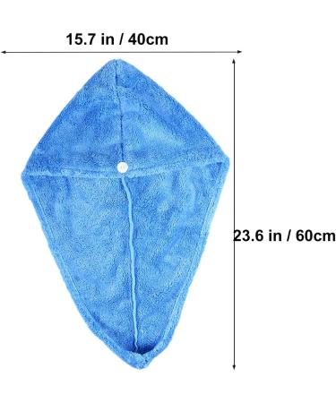 Buy 2-Piece Microfiber Hair Turban Towel Set - Soft Rose Red & Blue - Fast International Shipping - Buy Online on GoSupps.com