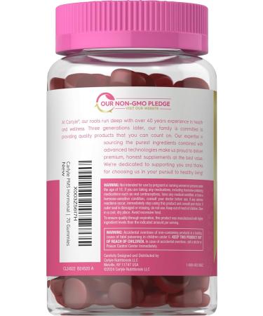 Carlyle Hormonal Balance for Women | PMS Relief Supplement | 70 Vegan Gummies | Non-GMO Gluten Free with Iron - Buy Online on GoSupps.com