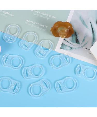 ZXC Home 10 PCs Transparent Silicone Button Ring - Durable Baby Pacifier Holder Clip Adapter for Pacifier Chains - International Shipping Available - Buy Online on GoSupps.com
