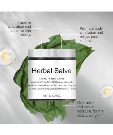 Organic Herbal Salve 4oz | Comfrey Herbal Balm | Natural Skin Care Ointment (2pc) - Shop Internationally - Buy Online on GoSupps.com