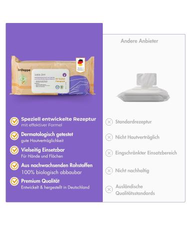 DR Deppe 2in1 Disinfection Towels with Aloe Vera | 100% Biodegradable & Eco-Friendly | Effective Bacteria & Virus Elimination - Buy Online on GoSupps.com