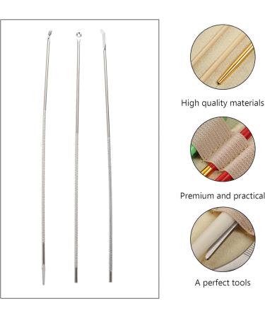 DOITOOL 15pcs Ear Wax Removal Tool Set with Goose Feather Stick - Golden Ear Cleaning Kit - Buy Online on GoSupps.com