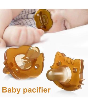 Duhe189014 Baby Newborn Soothie Pacifier | 100% Silicone | Teething Clip & Box Holder | Yellow | 0-6 Months - Buy Online on GoSupps.com