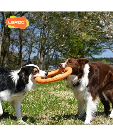 Buy Laroo Dog Fitness Ring - Indestructible Float Frisbee Toy for All Dog Sizes (Large 30cm Orange) - Perfect for Summer Training! - Buy Online on GoSupps.com