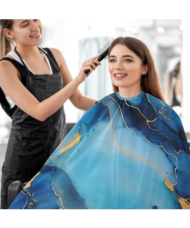 Shop Waterproof Barber Cape - Blue Marble & Cheetah Haircut Bib for Men & Women | Durable Hair Cutting Cape - Buy Online on GoSupps.com