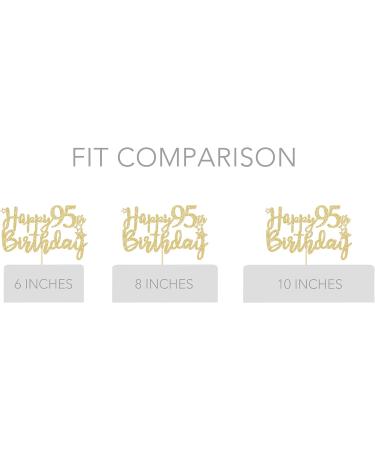LOVENJOY Happy 95th Birthday Cake Topper Gold Glitter Hello 95 and Fabulous Cake Decoration 95 & Happy Birthday - Buy Online on GoSupps.com
