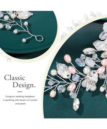 Unicra Bride Wedding Hair Vine Rhinestone Hair Accessories Silver Leaf Bridal Headband Headpiece for Women and Girls - Buy Online on GoSupps.com