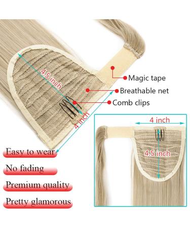Buy S-noilite 58cm Ash Blond Hair Part Braid Ponytail Extension - Natural Look & Easy Wrap | Smooth Hairpiece for Effortless Styling - Buy Online on GoSupps.com