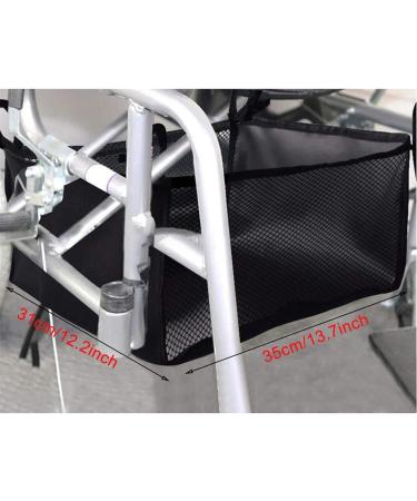 Wheelchair Storage Bag - Rollator Underseat Organizer Lightweight Elderly Walker Basket Basket Pouch for Rollator Elderly Walker Basket Scooters Shopping Black (Black) - Buy Online on GoSupps.com