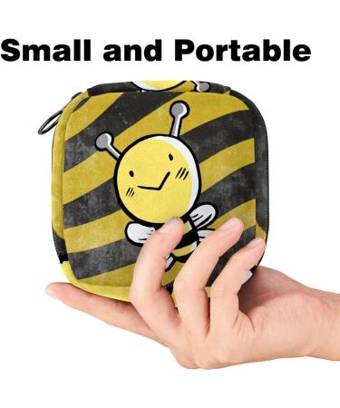 Buy Portable Women's Binding-Up Bags & Menstrual Cup Pockets | Cute Black & Yellow Designs for Teens - Buy Online on GoSupps.com