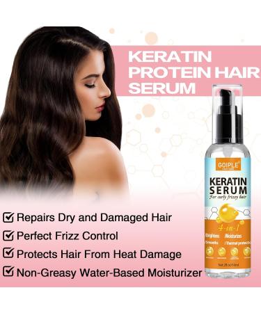 Keratin Protein Hair Serum Anti Frizz Control Repair Hair- Rose Water Spray for Hair Moisturize Anti-Frizz Hair Smooth Products Curly Hair Brush Curl Defining Brush for Shaping Hair Women Men(3PCS) rose spray curl brush-3pcs - Buy Online on GoSupps.com