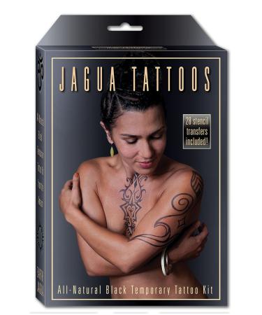 Organic Jagua Black Temporary Tattoo and Body Painting Kit. Safe for Children and Made in the USA. Enough Jagua Gel for 12-15 Designs and Applications Last 1-2 Weeks