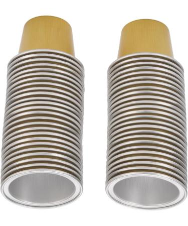 KIMISS Couvercles et Joints pour Dosettes de caf en Papier d'aluminium 50 Pi ces Compatibles avec les Capsules de caf de 15ml Comprend une Cuill re et une Brosse pour la Fra cheur (GOLD) - Buy Online on GoSupps.com