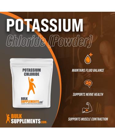 Potassium Chloride Powder | Potassium Supplement | Bulk Powders | 1kg - 2.2 lbs Pack | BulkSupplements - Buy Online on GoSupps.com