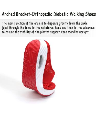 SOLVE Air Cushion Orthopedic Diabetic Walking Shoes with Arch Support - Black, Size 7 - Buy Online on GoSupps.com