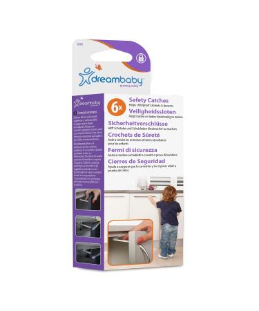 Dreambaby F101 Safety Latch - 6 Pack (White) | Secure Your Home with Safety Solutions - Buy Online on GoSupps.com