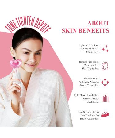 Heart-Shaped Ice Globes for Facials | Unique Skincare Tool Ideal Birthday Gift | Innovative Facial Massager - Purple - Buy Online on GoSupps.com