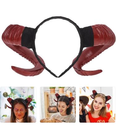 ABOOFAN Gothic Sheep Horn Headbands Devil Horn Headband Animal Hair Hoops for Halloween Festival Evil Costume Party Hair Accessories Decorations - Buy Online on GoSupps.com