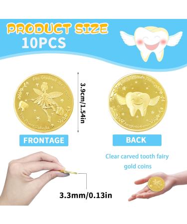 Veekay Tooth Fairy Coins - 10 Piece Goldtaler Set | Perfect Gifts for Kids | Commemorative Tooth Fairy Souvenirs - Buy Online on GoSupps.com