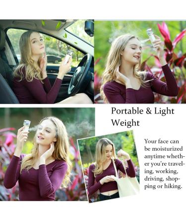 Aolyty Nano Facial Sprayer Portable Steamer Cool Mist Moisturizing and Hydrating Humidifier for Skin Care SPA USB Charger with Power Bank (Pearl Pink) - Buy Online on GoSupps.com
