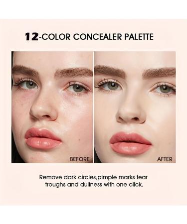 Carla Secret - Carla Secret Concealer Palette 12 Colors Carla Secret Makeup Carla Secret Cream Blush Palette Carla Secret Palette Long-Wearing Full Coverage Makeup for All Skin Types (04) Clear - Buy Online on GoSupps.com