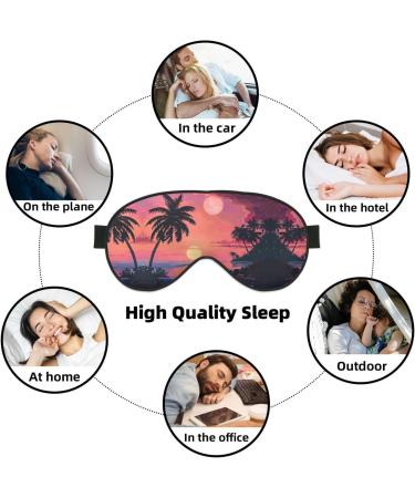 Buy SSIMOO Tropical Sunset Soft Sleep Eye Mask | Breathable Eye Patch for Travel & Relaxation - Black - Buy Online on GoSupps.com
