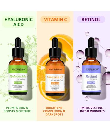 Buy NEUTRIHERBS Vitamin C Serum with Hyaluronic Acid - Anti-Aging Brightening Facial Serum for Daily Skincare - 1 fl oz - Buy Online on GoSupps.com