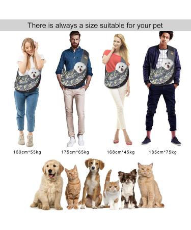 Cuby Camouflage Pet Sling Carrier for Small Dogs - Hands-Free Adjustable Mesh Bag for Travel & Outdoor | Safe Puppy Carrier with Front Pocket - Buy Online on GoSupps.com
