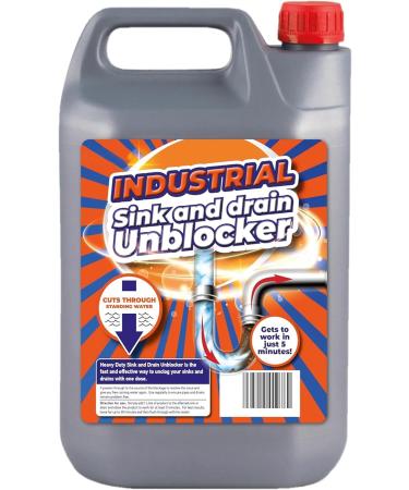5 Litre Heavy Duty Sink & Drain Unblocker Strong Cleaning Liquid Plug Hole Toilet Cleaner Tool For Home Office Garage & Shops (1 x 5 Litre) - Buy Online on GoSupps.com
