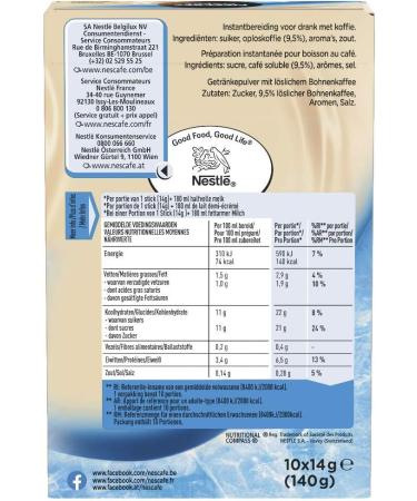 Nescaf Frapp - Coffee Drink - Box of 10 Sticks - Pack of 10 Boxes (100 Sticks) - Buy Online on GoSupps.com