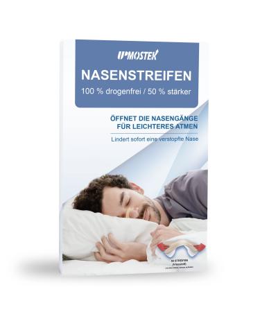 Breathe nose plaster snoring 50 pieces of extra strong nose strips better relieve a clogged nose due to runny nose allergies anti -snoring plaster for sports and sleep skin color 66x19mm