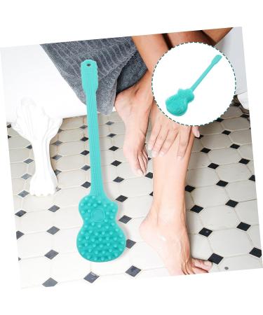 Healeved Guitar Bath Brush Set - Green Handle Silica Gel Back Scrub for Baby Bath - 2pcs 36X8CM - Buy Online on GoSupps.com