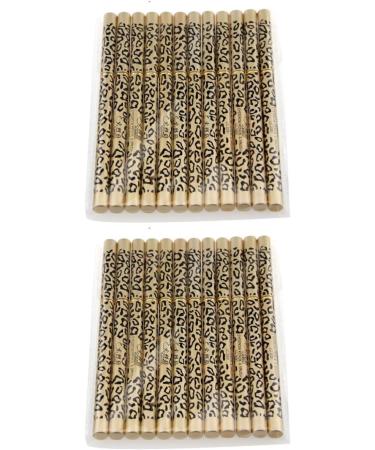 FOMIYES 2pcs set 12pcs Eyebrow Double-ended Makeup A & Black Shell Pencil of Eyeliner Waterproof Leopard 1 count (Pack of 1) As Shownx2pcs - Buy Online on GoSupps.com