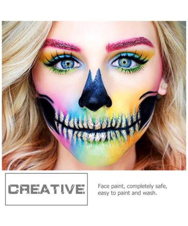 Buy Abaodam Halloween Cosplay Kit - Neon Face Paint Pigment Sticks & Fake Scars Wax - Easy to Clean Oil Cosmetics for Perfect Costume - Buy Online on GoSupps.com