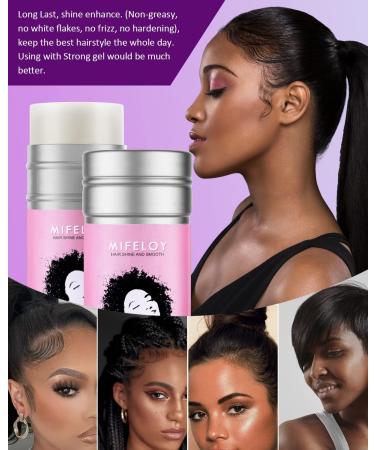 75g Women Hair Wax Stick 15g Pomade Tamer Stick for Smoothing FlyawaysTaming Frizz Baby Hair Slick Back Hair Glue Bed Head Styling Cream Gel for Wigs 5 In 1 Brush Edges Control Brush Comb - Pink - Buy Online on GoSupps.com