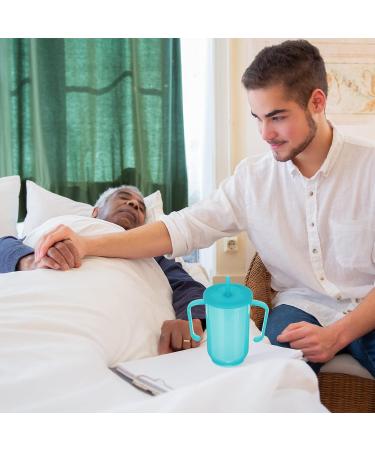DOITOOL Adult Sippy Cup with Straw | Spill Proof Elderly Care Cup (Blue) - Buy Online on GoSupps.com