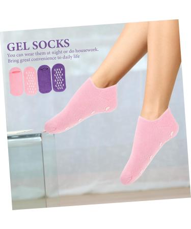 POPETPOP 2 Pairs Gel Socks Gel Lined Socks Moisturizing Heel Sleeves Moisture Heel Socks Dry Feet Socks Spa Socks Heel Softening Socks Silicone Socks Miss Foot Vegetable Gel Commodity 22x10x1cm - Buy Online on GoSupps.com