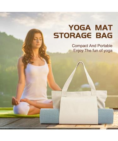 Xrkuu Yoga Bag with Mat Carrier, Pilates Tote, and Block - Women's Canvas Shoulder Bag for Gym, Office, Travel, Beach - Fits All Your Yoga Essentials - Buy Online on GoSupps.com