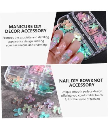 Abaodam 2 Boxes Nail Art Accessories Woman Nail Diy Accessory Bowknot Nail Art Scrapbooking Charm Nail Art Charms Nail Art Stickers Diamond Nail Charm 3d Flat Bottom Nail Resin Gem - Buy Online on GoSupps.com