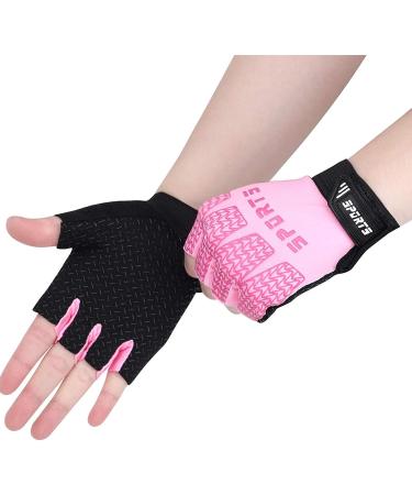 Keleily Children s Bicycle Gloves | Fingerless Sports Gloves for Boys & Girls | Outdoor Fitness Gear in Pink - Buy Online on GoSupps.com