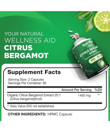 Nutrivein Premium Berberine 1200mg & Citrus Bergamot Extract 1400mg Bundle - Ceylon Cinnamon & 25:1 Bergamia Extract - Weight Management & Immune Support Plus Heart Health - 120 Capsules Each - Buy Online on GoSupps.com