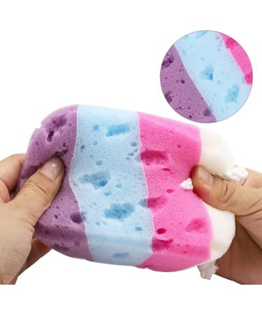 3-Piece Exfoliating Bath Sponge Set for Soft Shower Loofah Body Scrubber - Buy Online on GoSupps.com