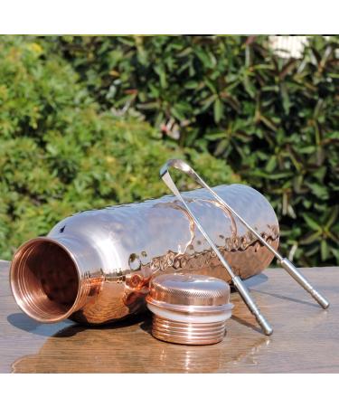 HealthGoodsEU Pure Copper Water Bottle - Ayurvedic Health Benefits | Leak Proof Design - Buy Online on GoSupps.com