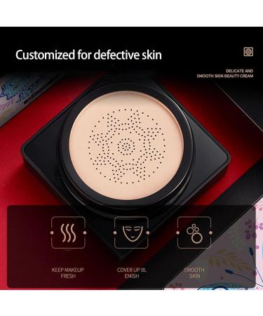 Richolyn CC Cream Foundation | Moisturizing Mushroomhead Air Cushion BB Cream - Long-Lasting Blemish Coverage for All Skin Types - 01 Natural Color - Buy Online on GoSupps.com