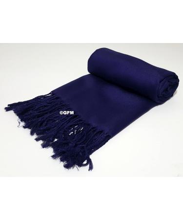 GFM Smooth Shiny Surface Pashmina Style Scarf in Purple Blue - L9 - Buy Online on GoSupps.com