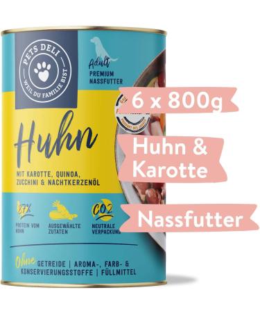 Buy Wet Dog Food 4.8 kg - Pack of 6 | Chicken with Carrot Quinoa Zucchini & Evening Primrose Oil - Premium Quality International Shipping - Buy Online on GoSupps.com