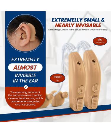 Hoyesch Rechargeable Hearing Aid for Seniors - Noise Cancelling Amplifier with Volume Control - Black/Beige - Buy Online on GoSupps.com