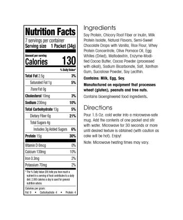 WonderSlim Protein Mug Cake  Chocolate Caramel  15g Protein  4g Sugar  6g Fiber (7ct) - Buy Online on GoSupps.com