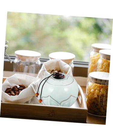 Zerodeko 1pc Ceramic Tea Ceramic Dishes Glass Container Nuts Cereals Bottle Canister Jars with Lids Containers Bottles Procelain Airtight Canister - Jar Ceramics Food Cereal Bottle - Buy Online on GoSupps.com